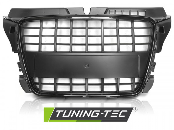 Upgrade Sportgrill / Kühlergrill für Audi A3 8P Facelift 08-12 Hochglanz schwarz